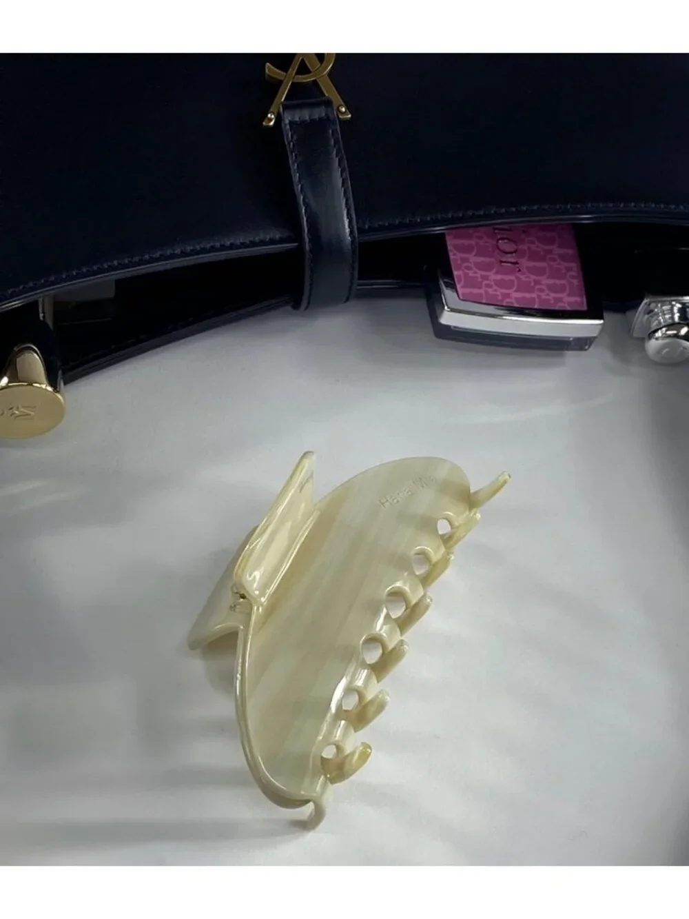 Luxury 4-Inch Creme Claw Clip for Women | Chic Half Updos & Secure Styles